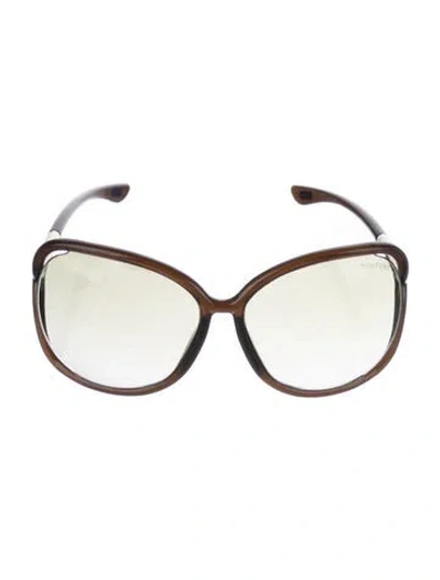 Pre-owned Tom Ford Oversize Gradient Sunglasses In Brown