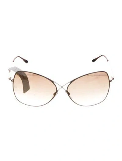 Pre-owned Tom Ford Oversize Gradient Sunglasses In Brown