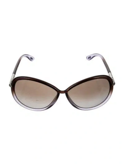 Pre-owned Tom Ford Oversize Gradient Sunglasses In Brown