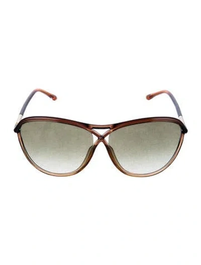 Pre-owned Tom Ford Oversize Gradient Sunglasses In Brown