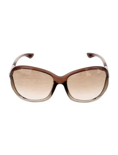 Pre-owned Tom Ford Oversize Gradient Sunglasses In Brown