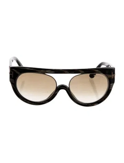 Pre-owned Tom Ford Oversize Gradient Sunglasses In Brown