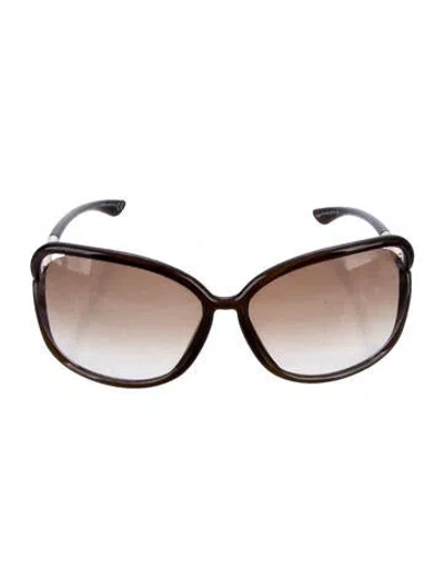 Pre-owned Tom Ford Oversize Gradient Sunglasses In Brown