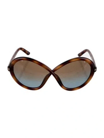 Pre-owned Tom Ford Oversize Gradient Sunglasses In Brown