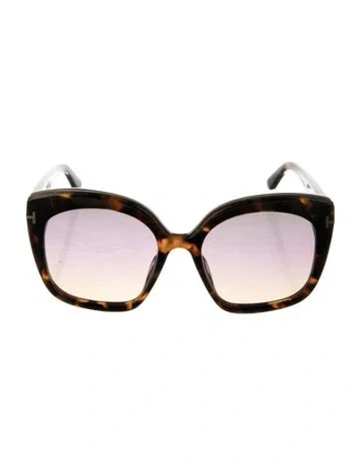 Pre-owned Tom Ford Oversize Gradient Sunglasses In Brown