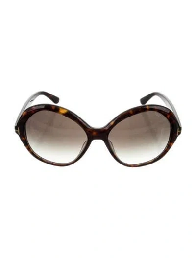 Pre-owned Tom Ford Oversize Gradient Sunglasses In Brown