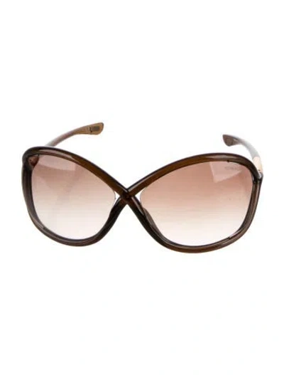 Pre-owned Tom Ford Oversize Gradient Sunglasses In Brown