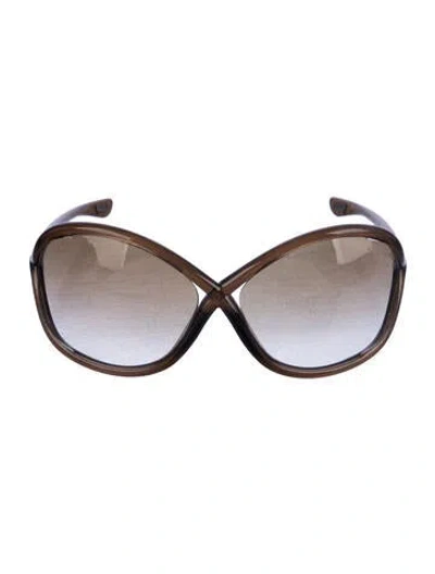 Pre-owned Tom Ford Oversize Gradient Sunglasses In Brown