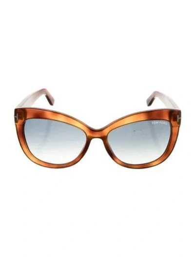 Pre-owned Tom Ford Oversize Gradient Sunglasses In Brown