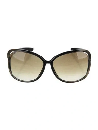 Pre-owned Tom Ford Oversize Gradient Sunglasses In Brown/clear