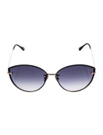 Pre-owned Tom Ford Oversize Gradient Sunglasses In Gold