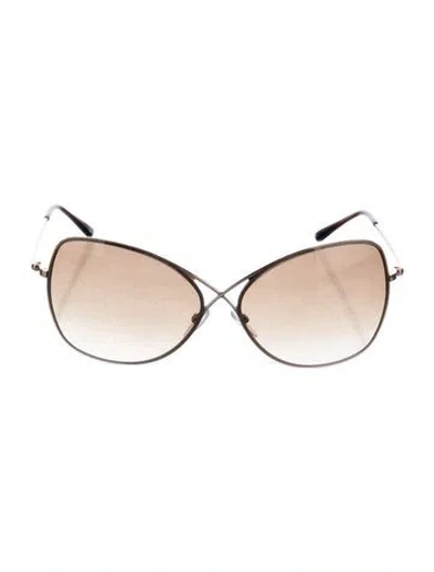 Pre-owned Tom Ford Oversize Gradient Sunglasses In Gold