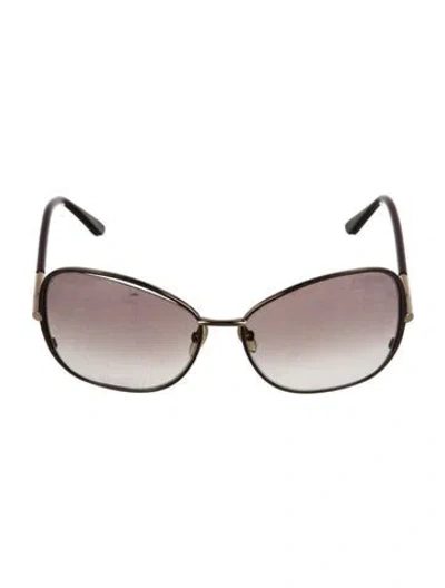 Pre-owned Tom Ford Oversize Gradient Sunglasses In Gold