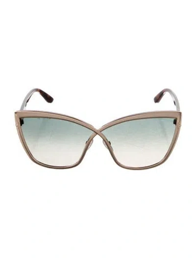 Pre-owned Tom Ford Oversize Gradient Sunglasses In Gold