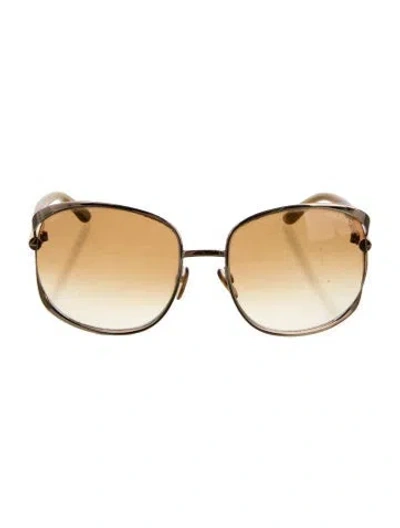 Pre-owned Tom Ford Oversize Gradient Sunglasses In Gold