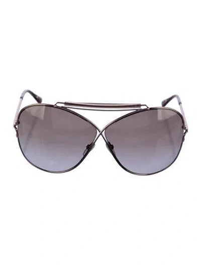 Pre-owned Tom Ford Oversize Gradient Sunglasses In Gold