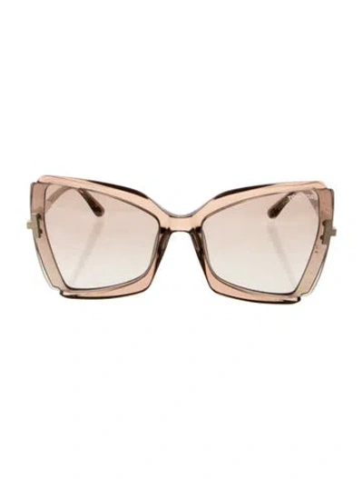 Pre-owned Tom Ford Oversize Gradient Sunglasses In Neutral