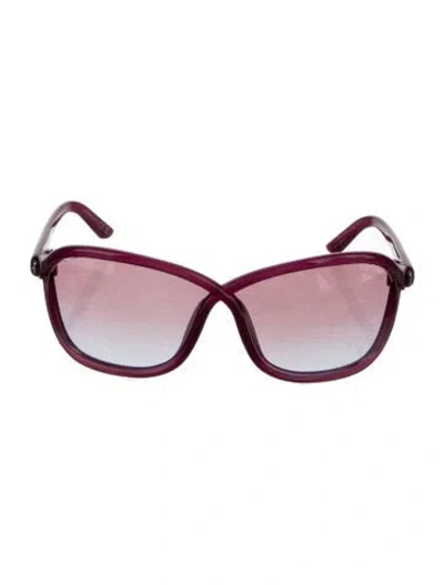 Pre-owned Tom Ford Oversize Gradient Sunglasses In Purple