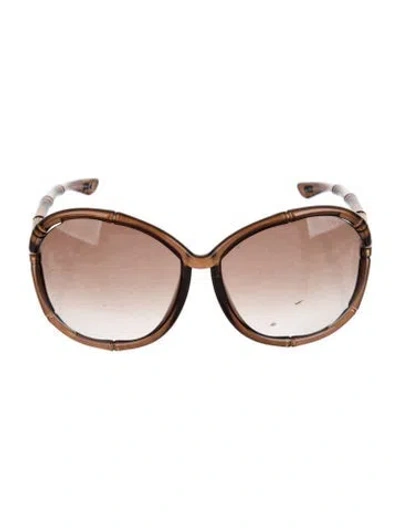 Pre-owned Tom Ford Oversize Gradient Sunglasses In Purple