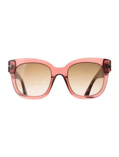 Pre-owned Tom Ford Oversize Gradient Sunglasses In Red