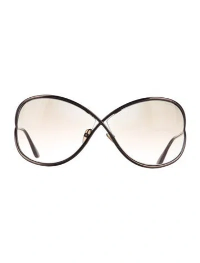 Pre-owned Tom Ford Oversize Gradient Sunglasses In Silver