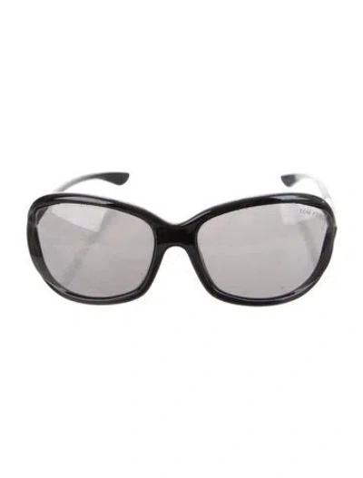 Pre-owned Tom Ford Oversize Mirrored Sunglasses In Black