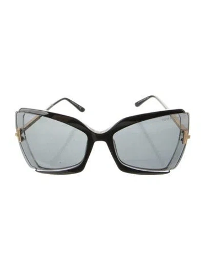 Pre-owned Tom Ford Oversize Mirrored Sunglasses In Multi