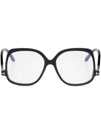 Tom Ford Oversize Rectangle Shape Sunglasses In Black