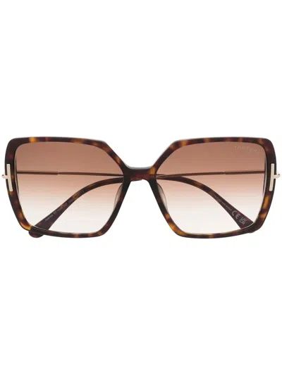 Tom Ford Oversize Square-frame Sunglasses In Brown