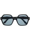 Tom Ford Eckige Oversized-sonnenbrille In Black