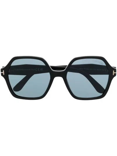 Tom Ford Eckige Oversized-sonnenbrille In Black