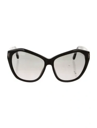 Pre-owned Tom Ford Oversize Tinted Sunglasses In Black