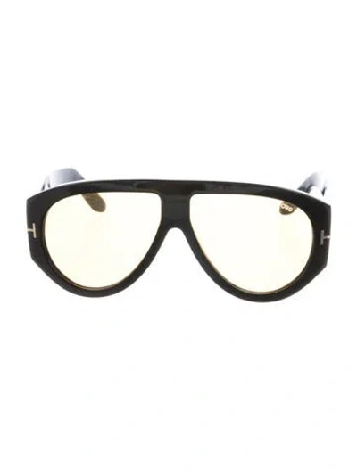 Pre-owned Tom Ford Oversize Tinted Sunglasses In Black