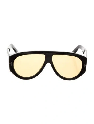 Pre-owned Tom Ford Oversize Tinted Sunglasses In Black