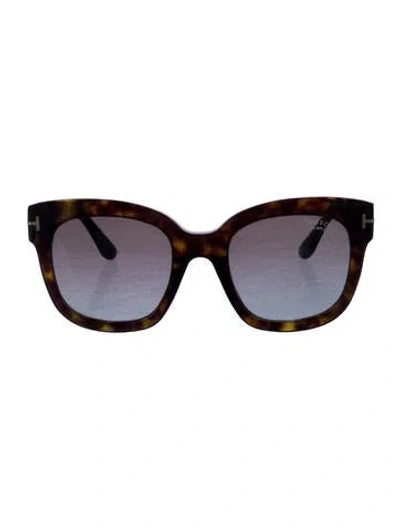 Pre-owned Tom Ford Oversize Tinted Sunglasses In Black