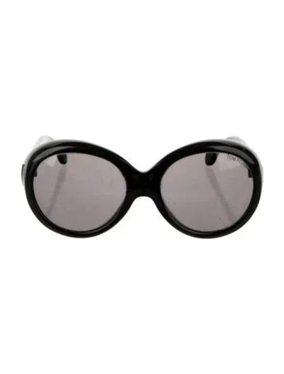 Pre-owned Tom Ford Oversize Tinted Sunglasses In Black