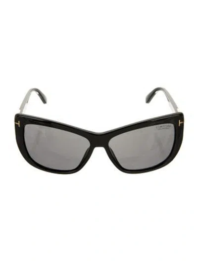 Pre-owned Tom Ford Oversize Tinted Sunglasses In Black