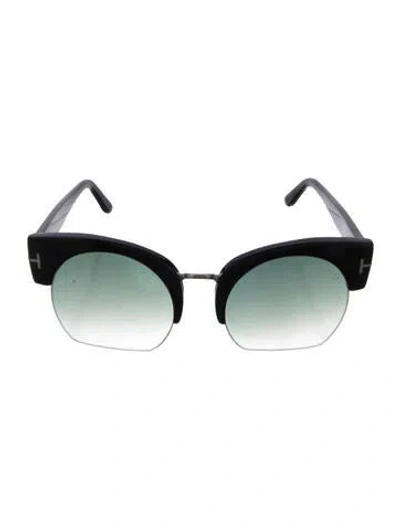 Pre-owned Tom Ford Oversize Tinted Sunglasses In Black