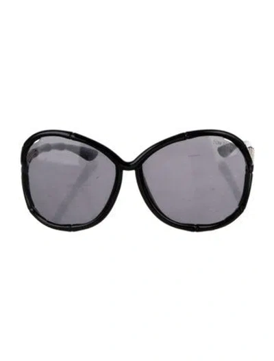 Pre-owned Tom Ford Oversize Tinted Sunglasses In Black