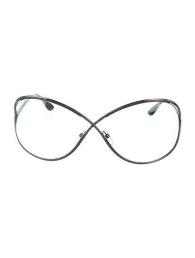 Pre-owned Tom Ford Oversize Tinted Sunglasses In Black