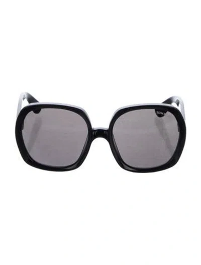 Pre-owned Tom Ford Oversize Tinted Sunglasses In Black