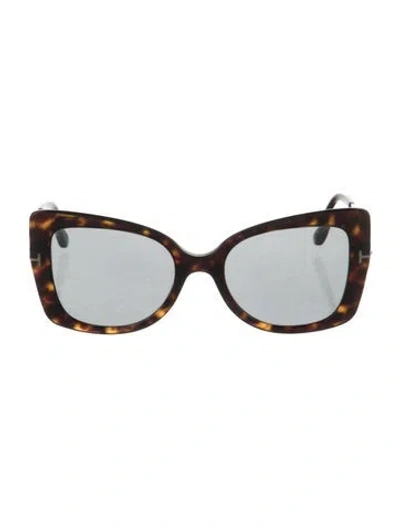 Pre-owned Tom Ford Oversize Tinted Sunglasses In Brown
