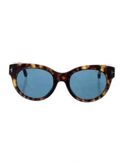 Pre-owned Tom Ford Oversize Tinted Sunglasses In Brown