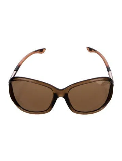 Pre-owned Tom Ford Oversize Tinted Sunglasses In Brown