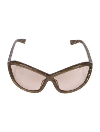 Pre-owned Tom Ford Oversize Tinted Sunglasses In Brown
