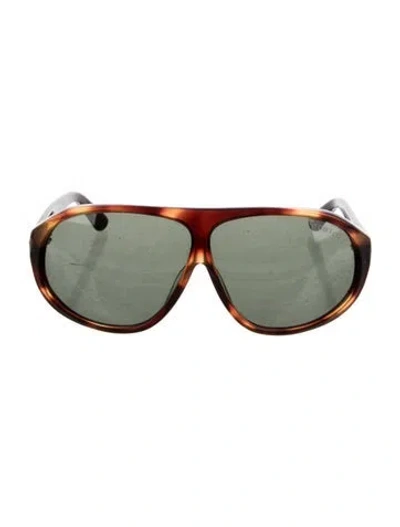 Pre-owned Tom Ford Oversize Tinted Sunglasses In Brown