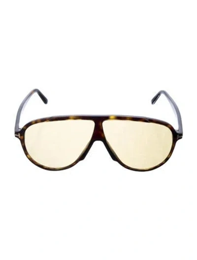 Pre-owned Tom Ford Oversize Tinted Sunglasses In Brown