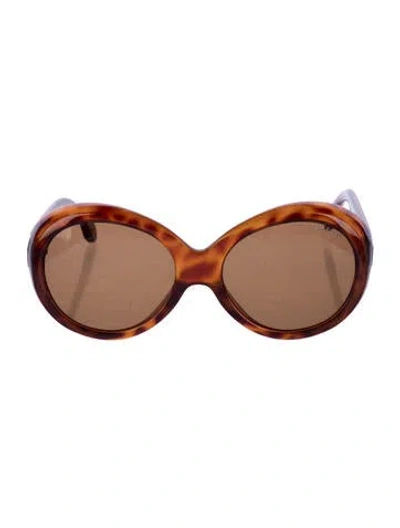 Pre-owned Tom Ford Oversize Tinted Sunglasses In Brown