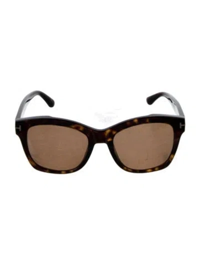 Pre-owned Tom Ford Oversize Tinted Sunglasses In Brown