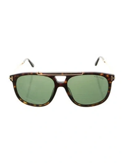 Pre-owned Tom Ford Oversize Tinted Sunglasses In Brown